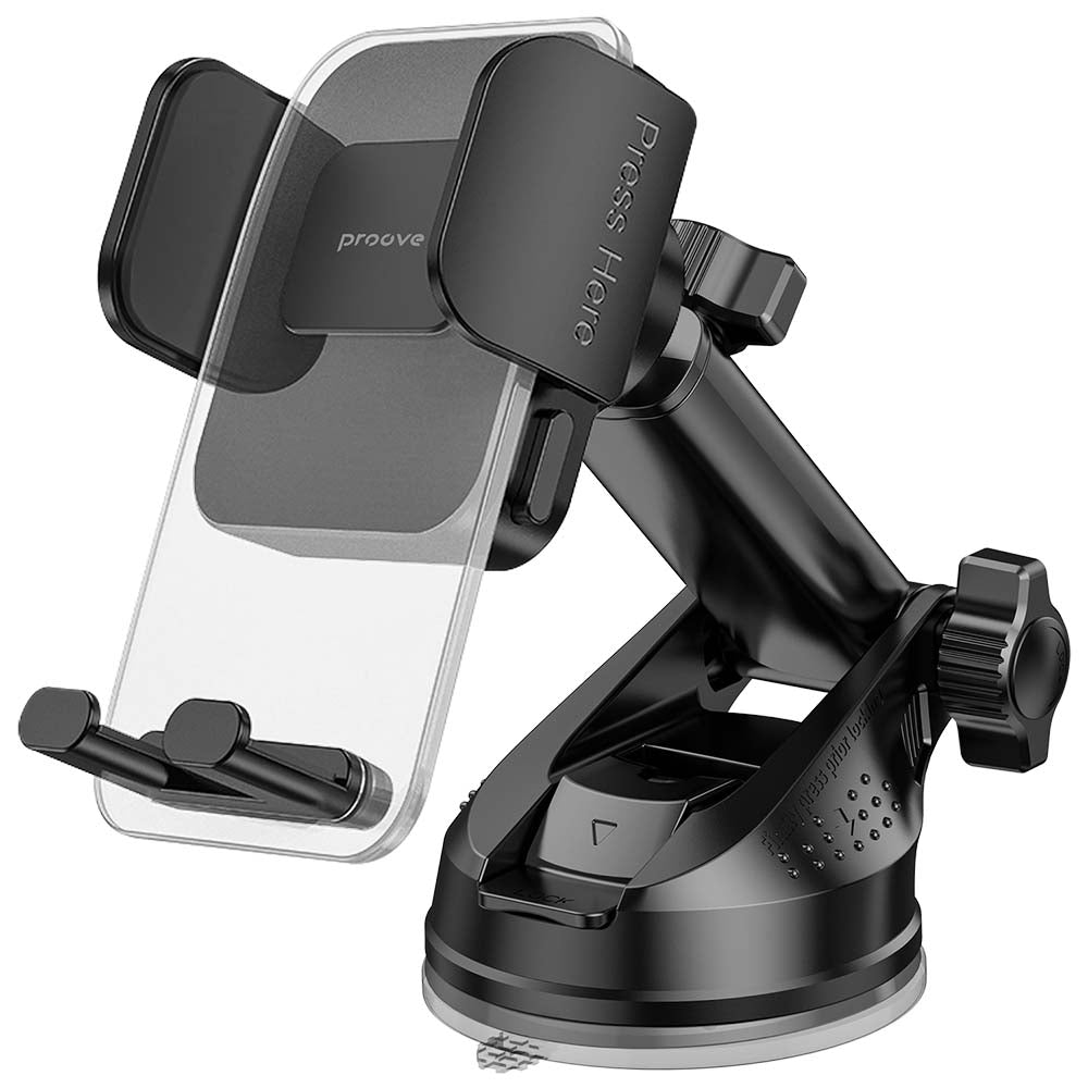 Supporto Auto Proove Crystal Clamp Plus Dash, 4.7inch - 6.9inch, Nero CHCSP0000001
