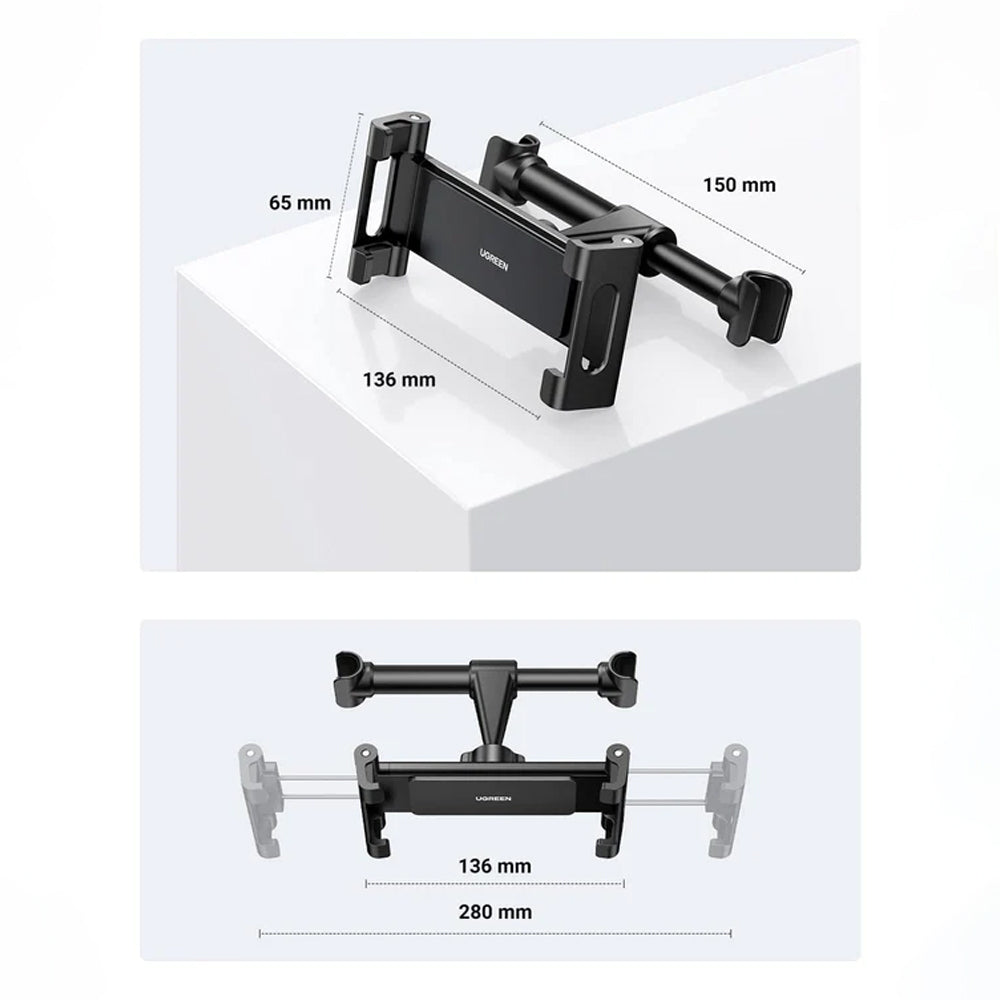 Supporto Auto per Poggiatesta UGREEN LP160 (60108) per Telefono / Tablet, 4.7inch - 12.9inch, Nero