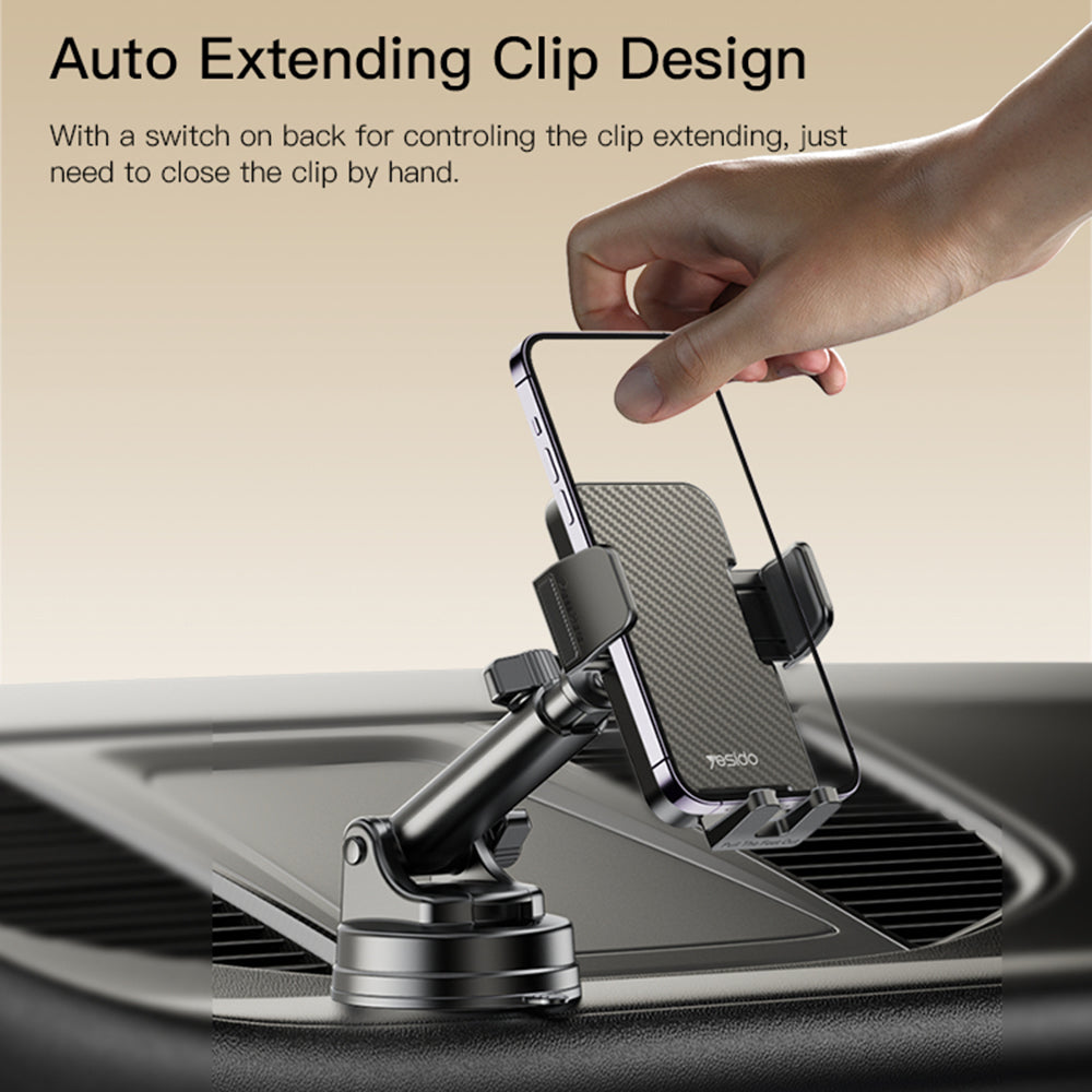 Supporto Auto Yesido C173, 4.7inch - 7.2inch, Nero