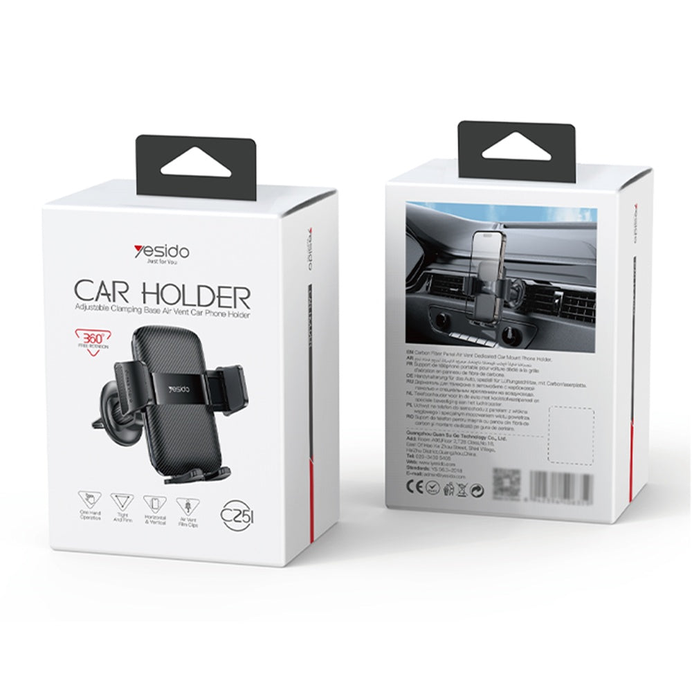 Supporto Auto Yesido C251, 4.8inch - 7.2inch, Nero