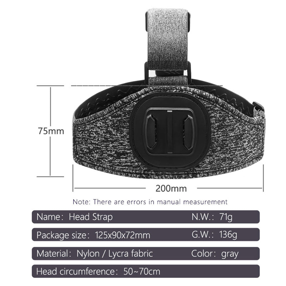 Supporto per Testa Camera Sport Techsuit JX-003 per Serie GoPro, Grigio