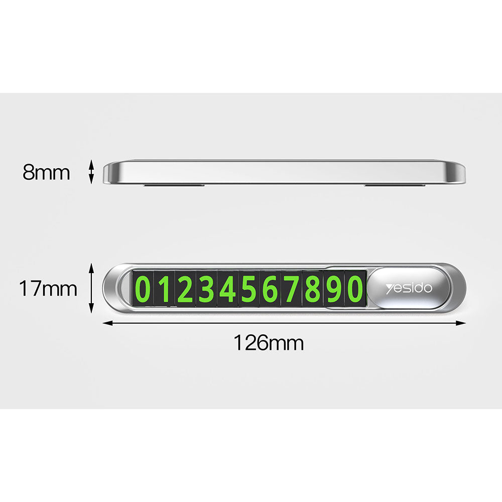 Supporto per Numero di Telefono Auto Yesido C88