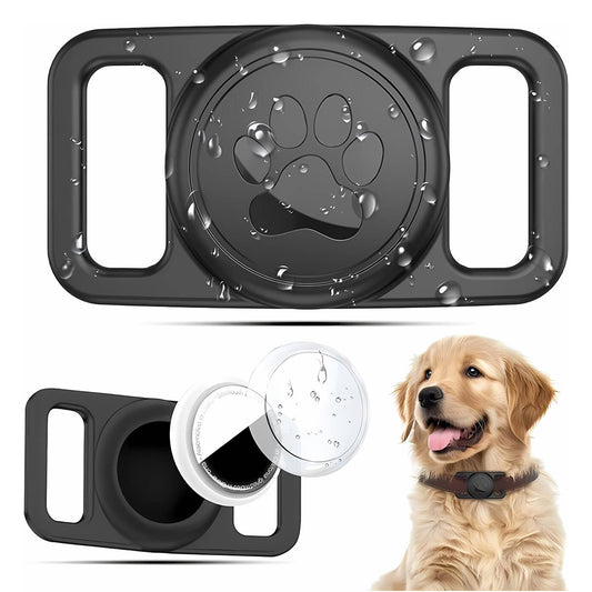 Supporto Techsuit BuddyGuard DG1 per Apple AirTag al Collare Animale Domestico, Nero