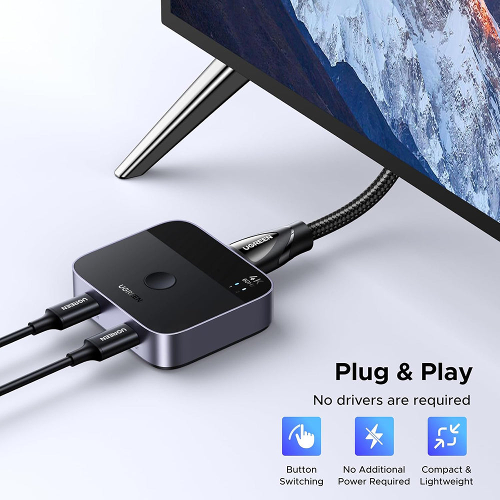 Switch Video USB-C UGREEN AW502 (55451), Grigio