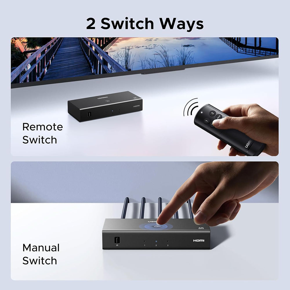 Switch Video HDMI UGREEN AW504 (55857), Nero