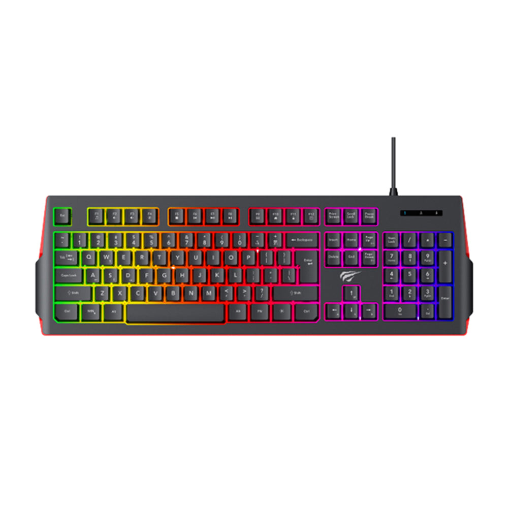 Tastiera Gaming Cablata USB HAVIT KB866L, RGB, 1.4m, Nera Rossa