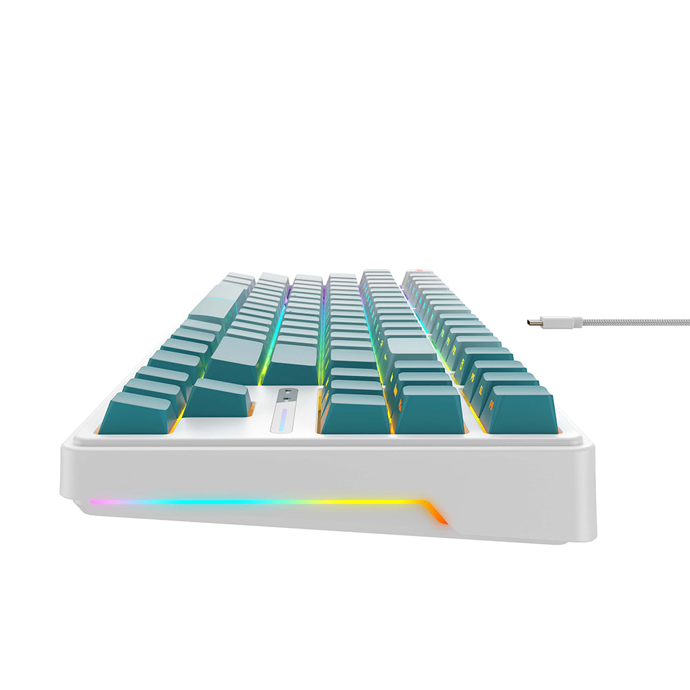 Tastiera Gaming Cablata USB HAVIT KB901L, RGB, 1.8m, Bianco Verde