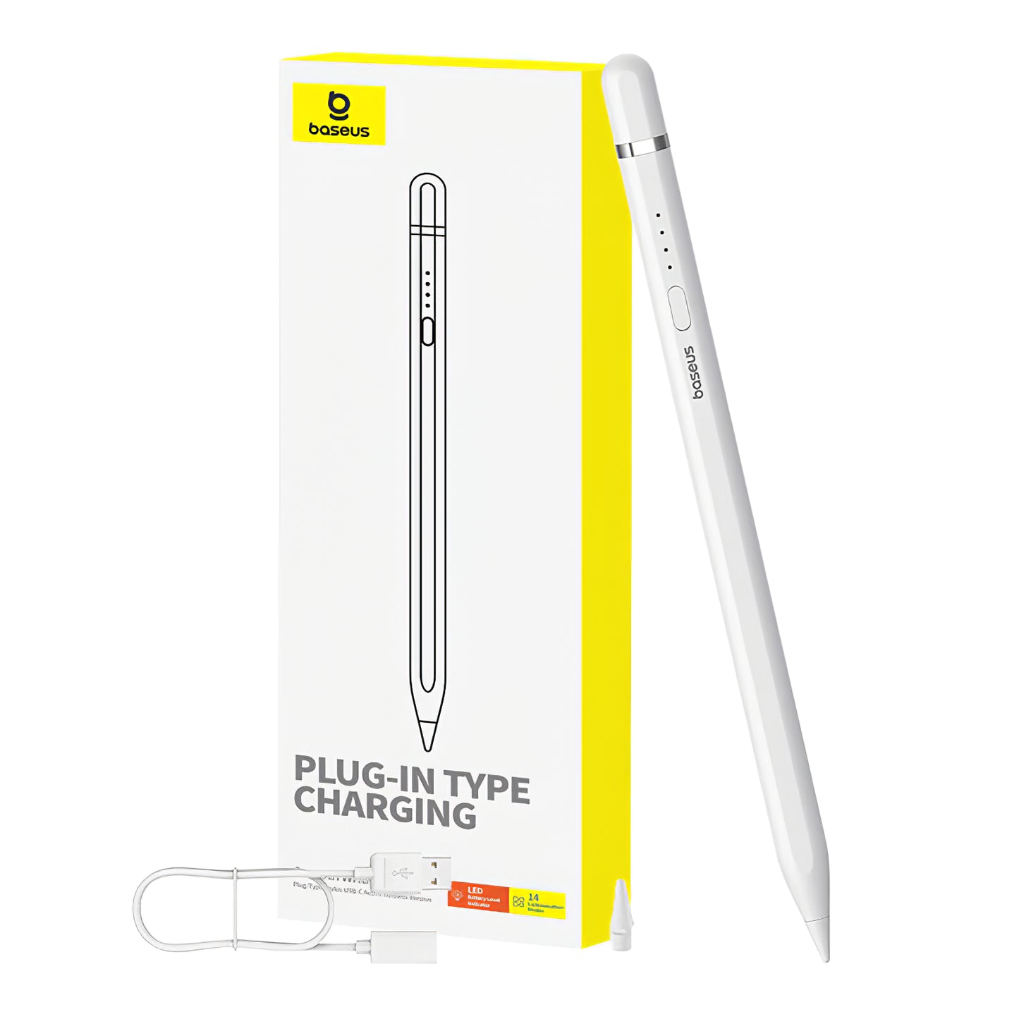 Touch Pen Baseus Smooth Writing 2 Series per Apple iPad, Versione Plug-In Attiva, Bianco P80015806211-00