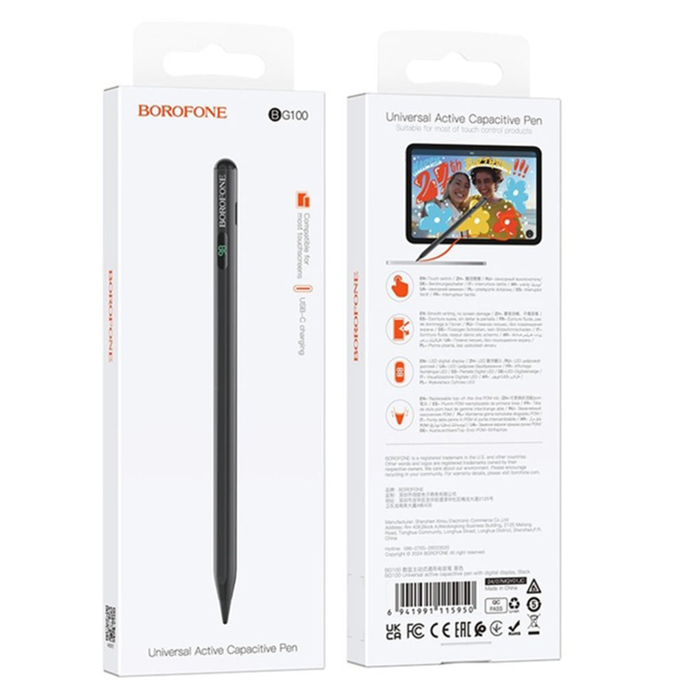 Touch Pen Borofone BG100, Active Version, Black