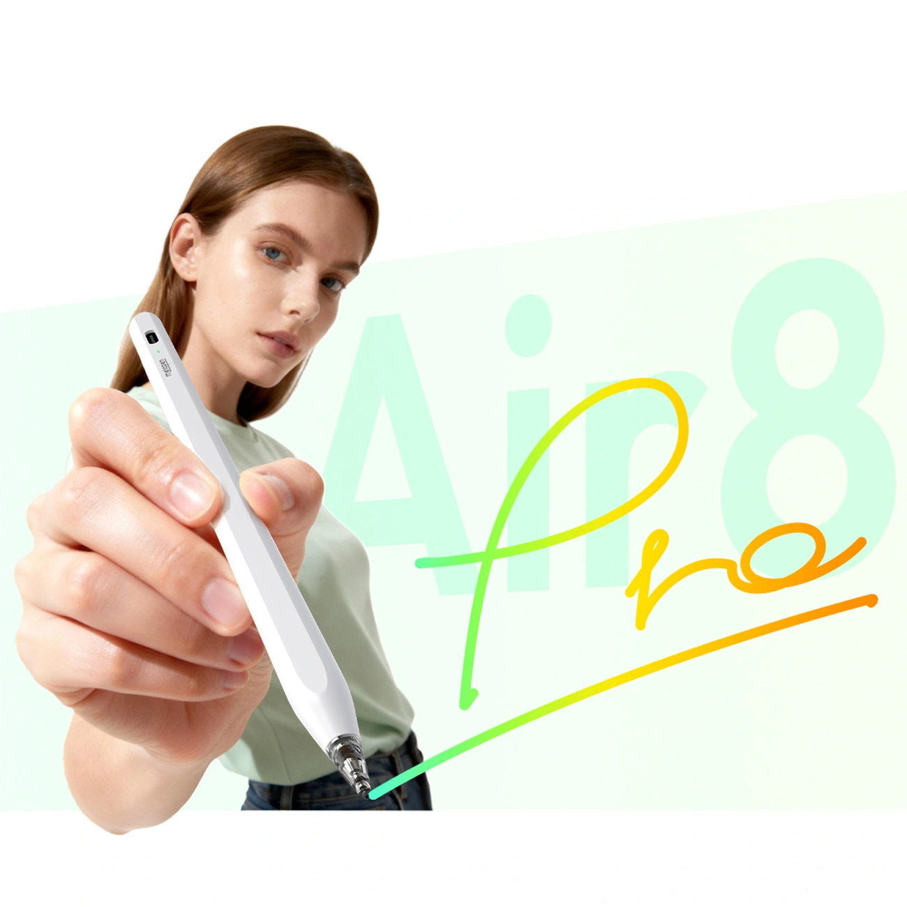 Touch Pen Metapen Air8 Pro per Apple iPad, Versione Attiva, Bianco ME-APP172