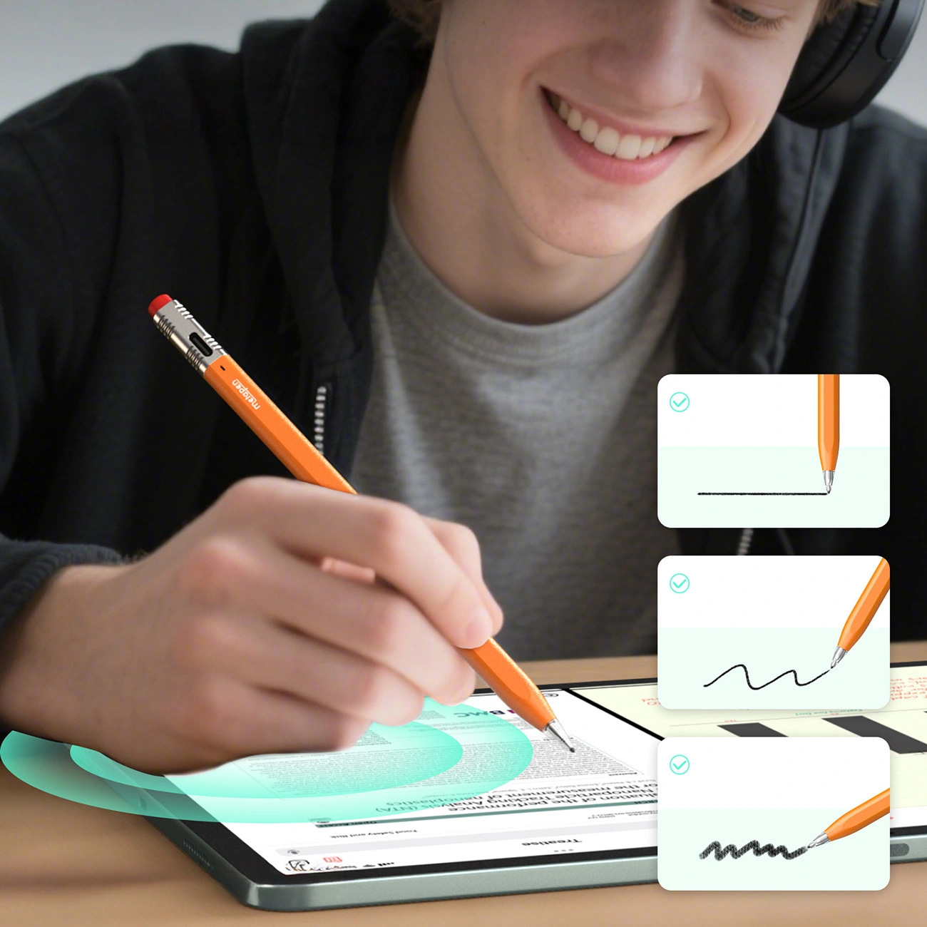 Touch Pen Metapen Air8 Pro X per Apple iPad, Versione Attiva, Arancione ME-APP172
