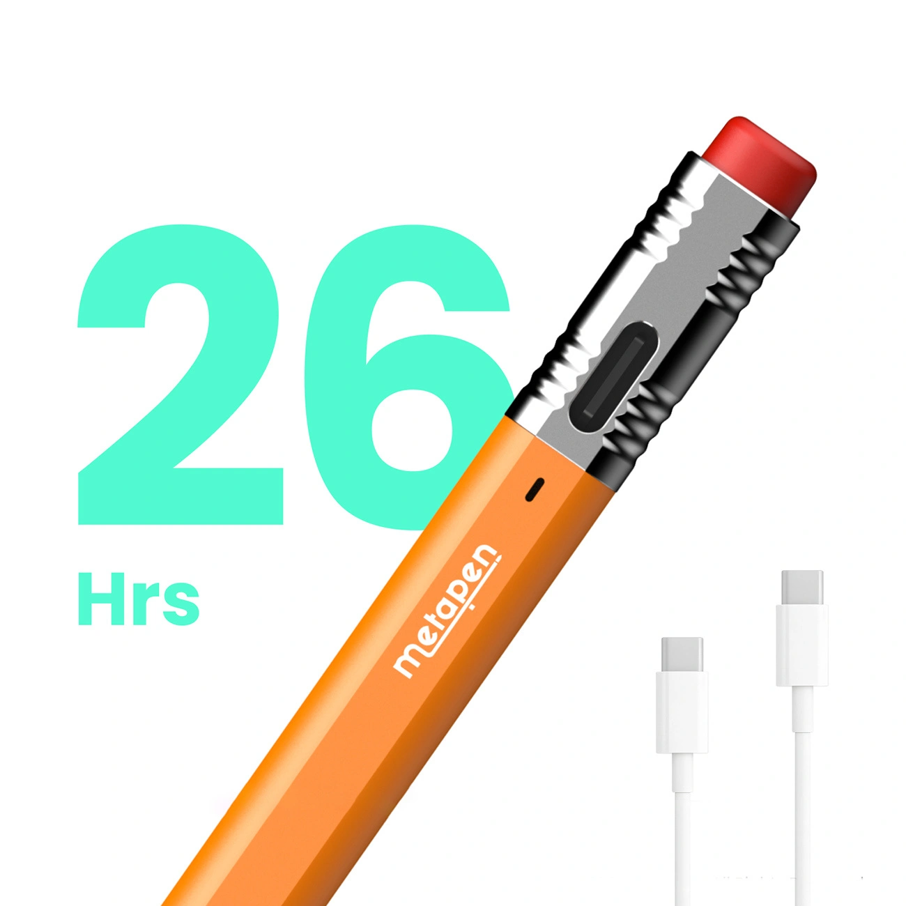Touch Pen Metapen Air8 Pro X per Apple iPad, Versione Attiva, Arancione ME-APP172