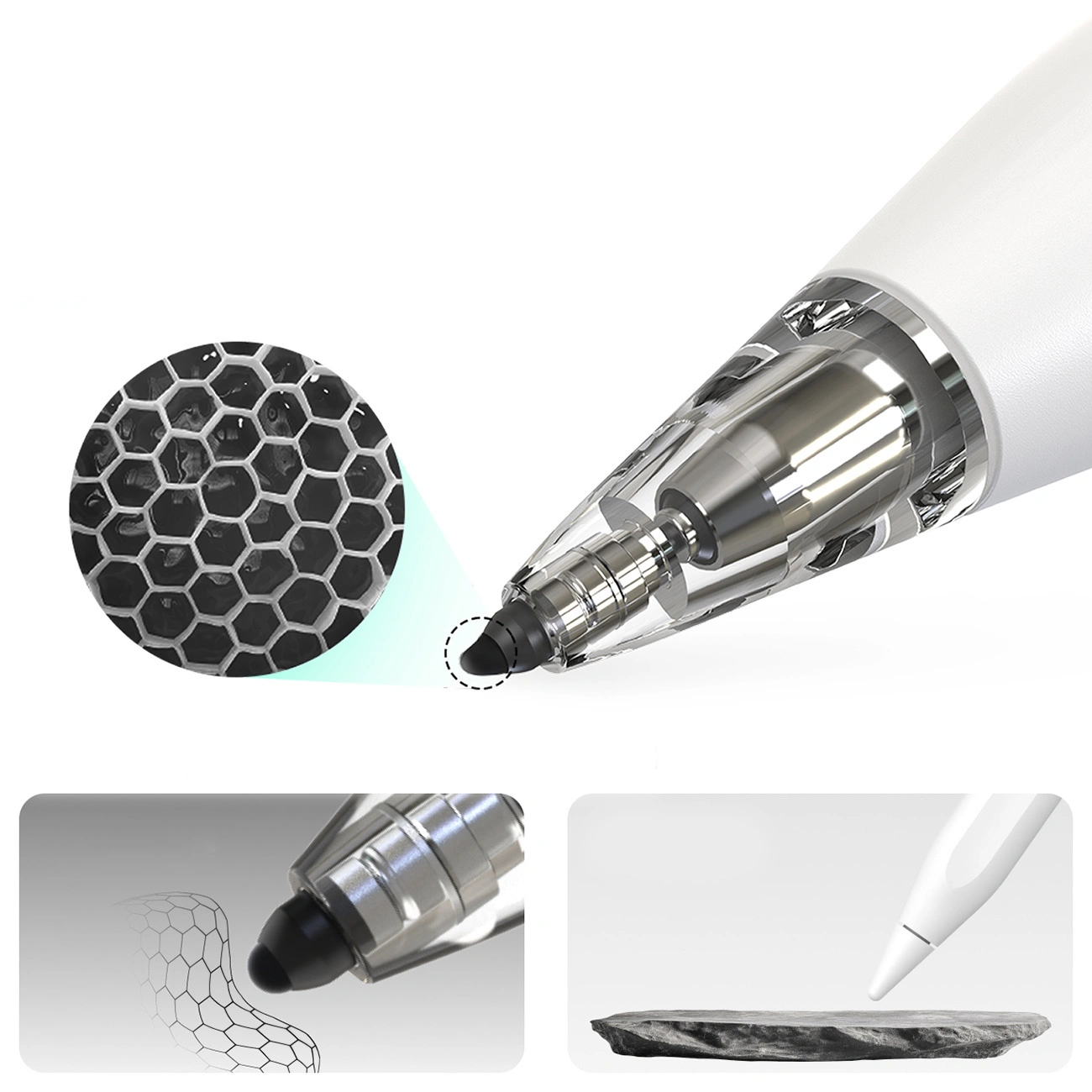 Touch Pen Metapen Air8 Pro per Apple iPad, Versione Attiva, Bianco ME-APP172