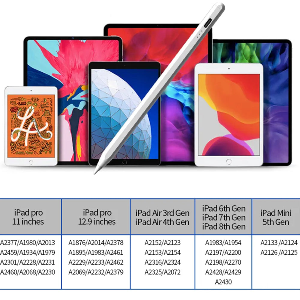 Touch Pen Techsuit JA04 per Apple iPad, Versione Attiva, Bianco