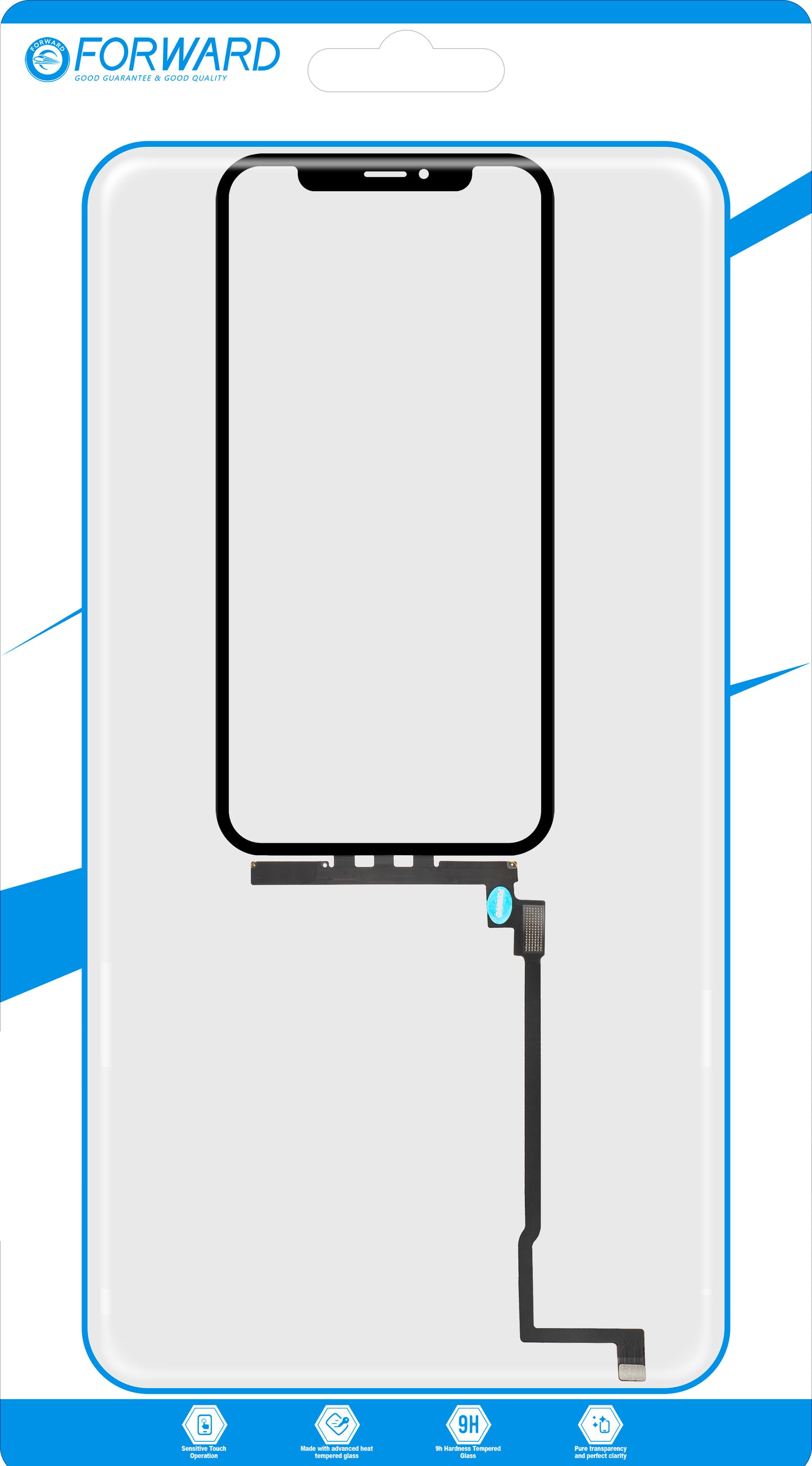 Touchscreen Forward Guard OCA per Apple iPhone 11 Pro, Nero