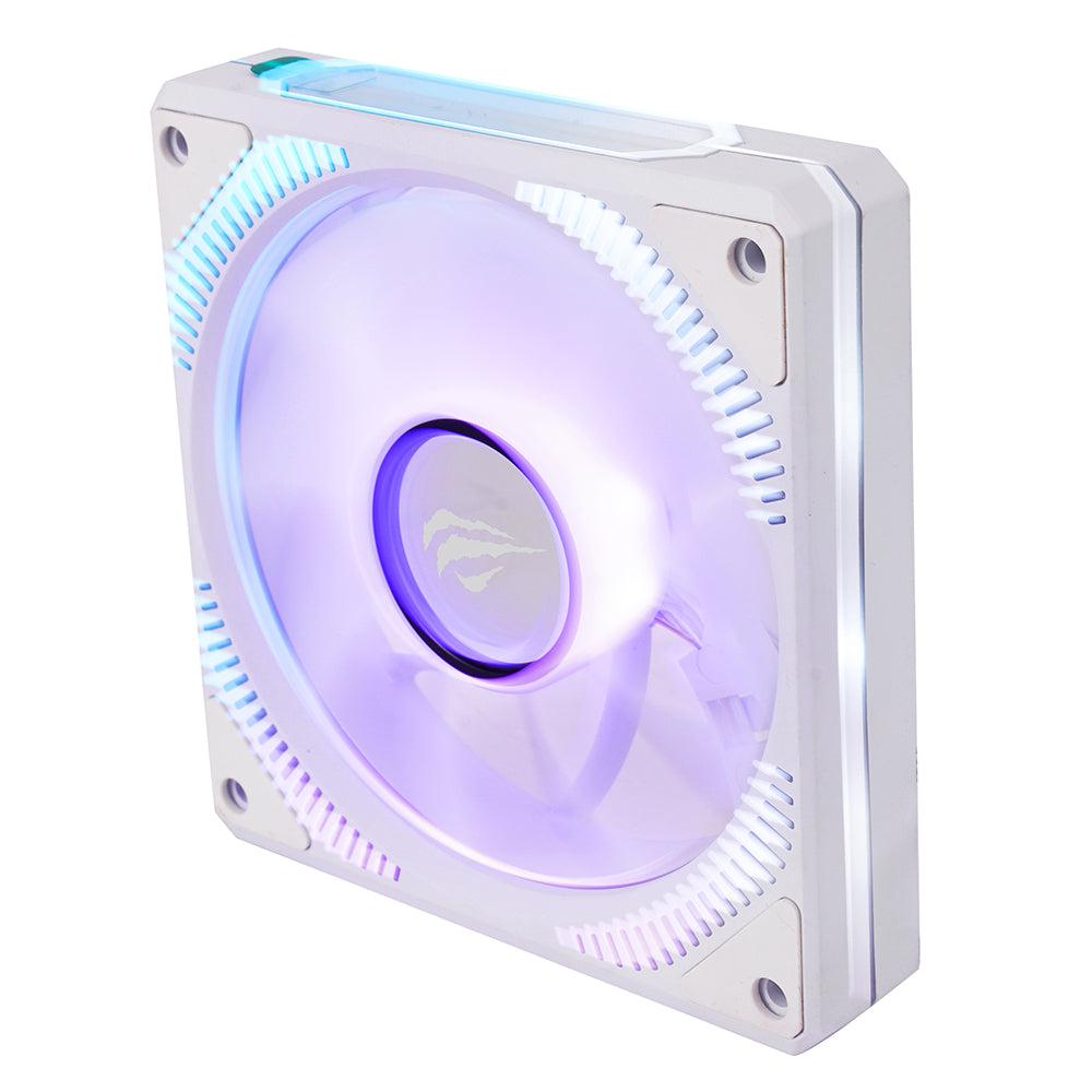 Ventilatore HAVIT F2096, RGB, 1800RPM, 30dB, 3W, Bianco