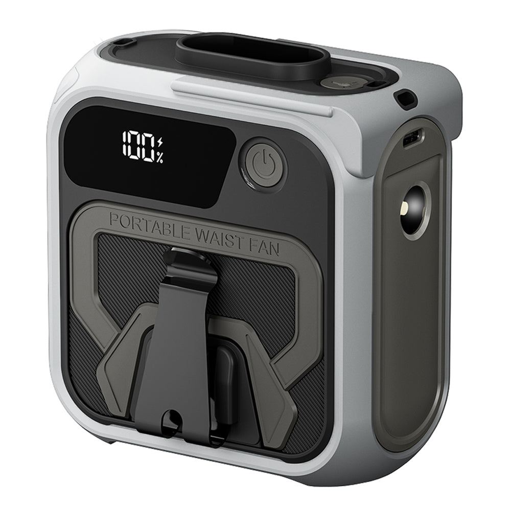 Ventilatore Portatile Techsuit Z13 con batteria esterna 10000mAh, Grigio