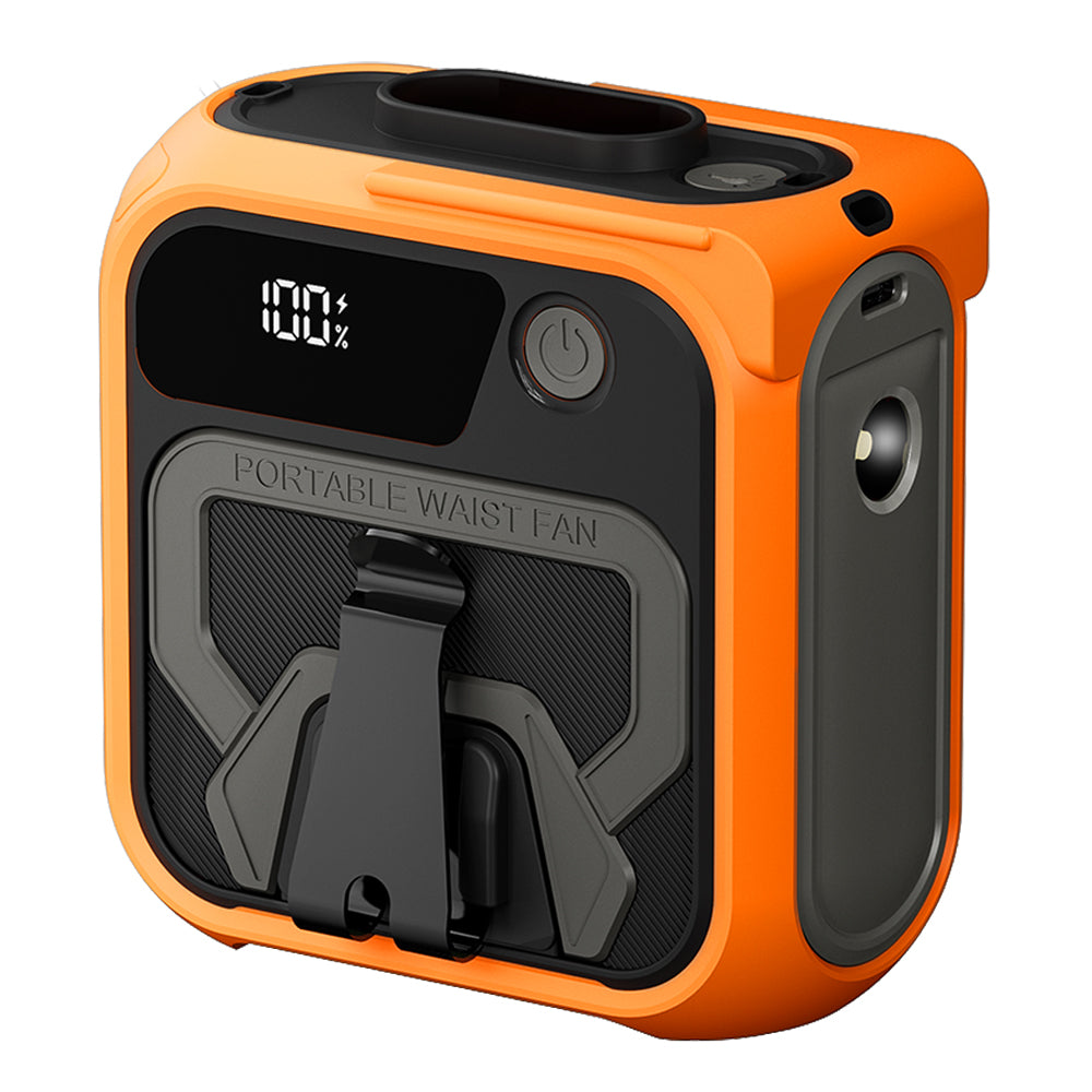 Ventilatore Portatile Techsuit Z13 con batteria esterna 10000mAh, Arancione