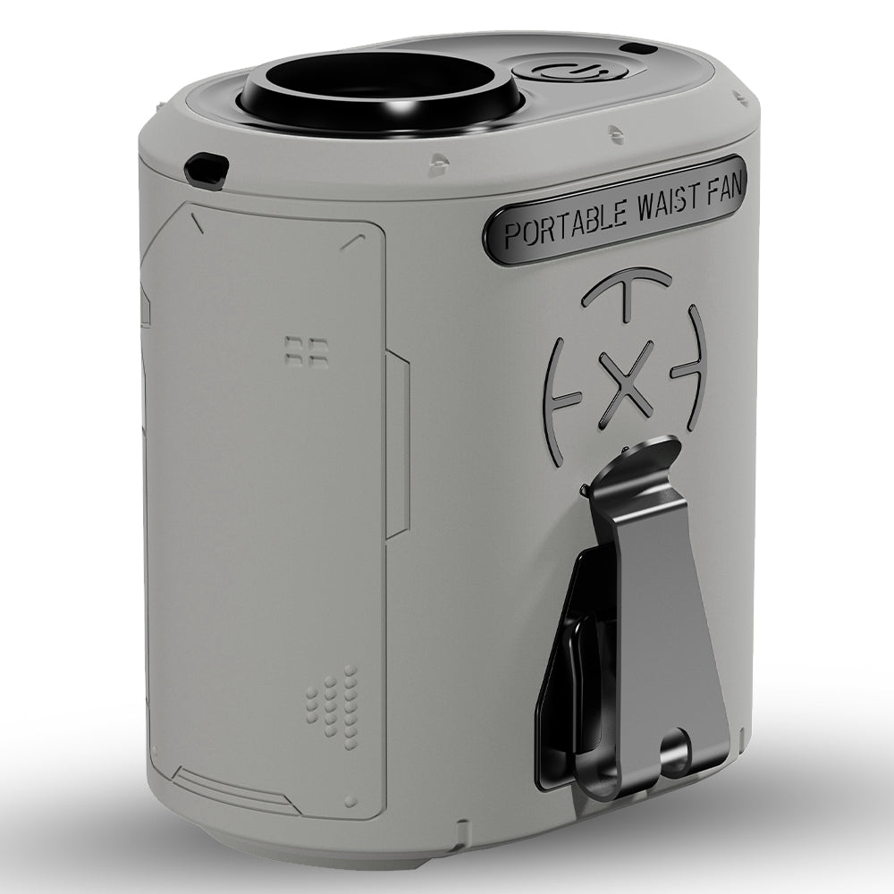 Ventilatore Portatile Techsuit Z14 con batteria esterna 5000mAh, Grigio