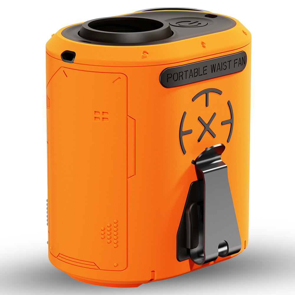 Ventilatore Portatile Techsuit Z14 con batteria esterna 5000mAh, Arancione