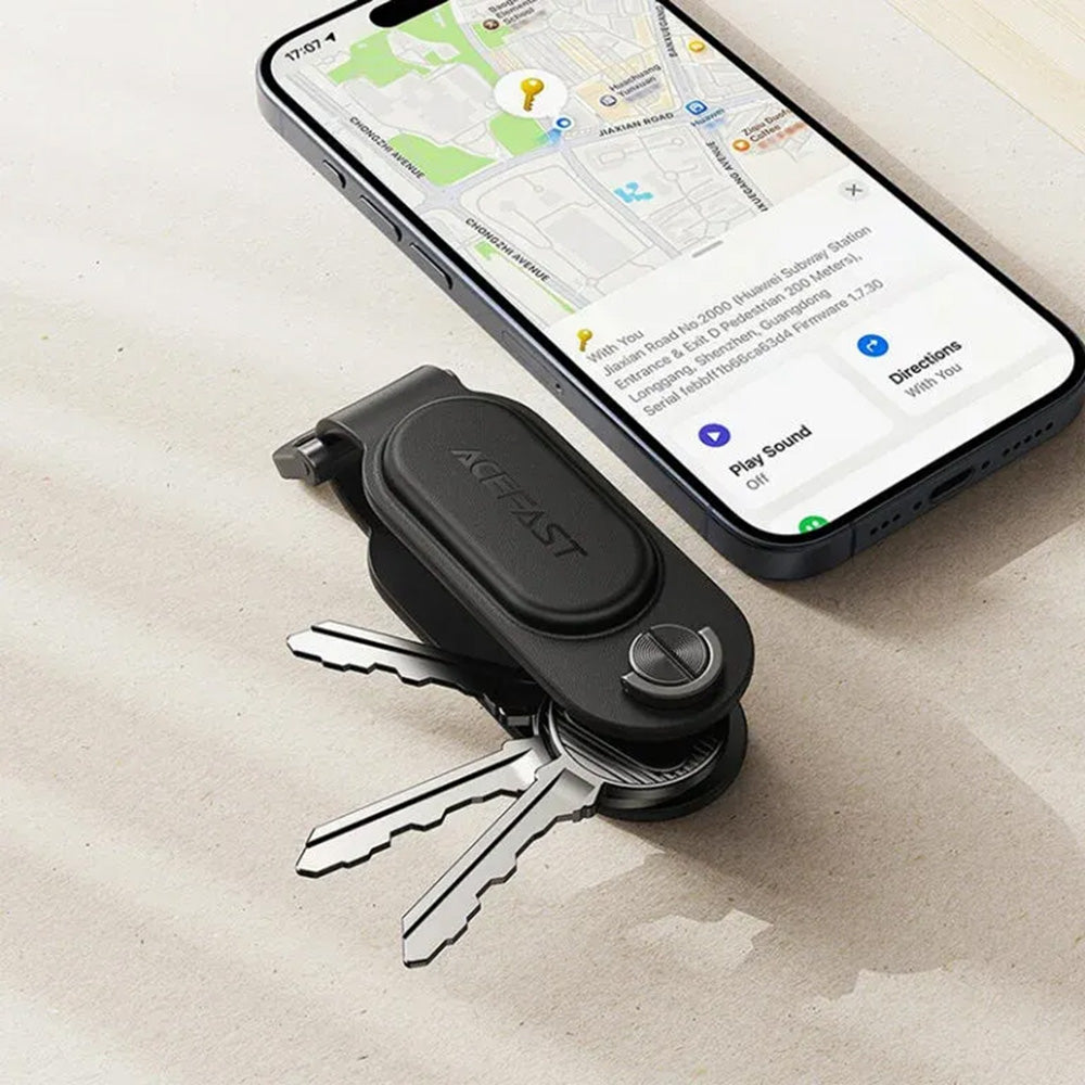 Acefast SmartTag Keychain SS per Serie iOS, Nero