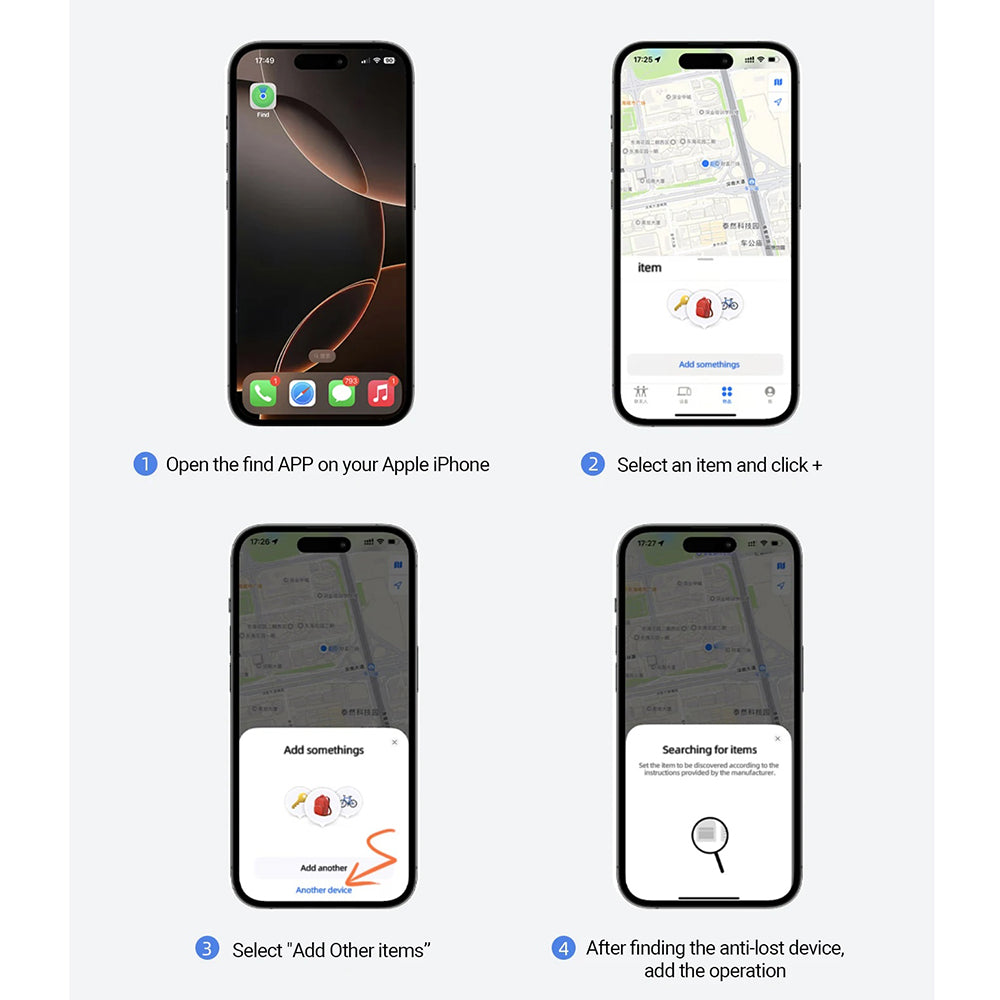 Acefast SmartTag S1 per serie iOS, Grigio