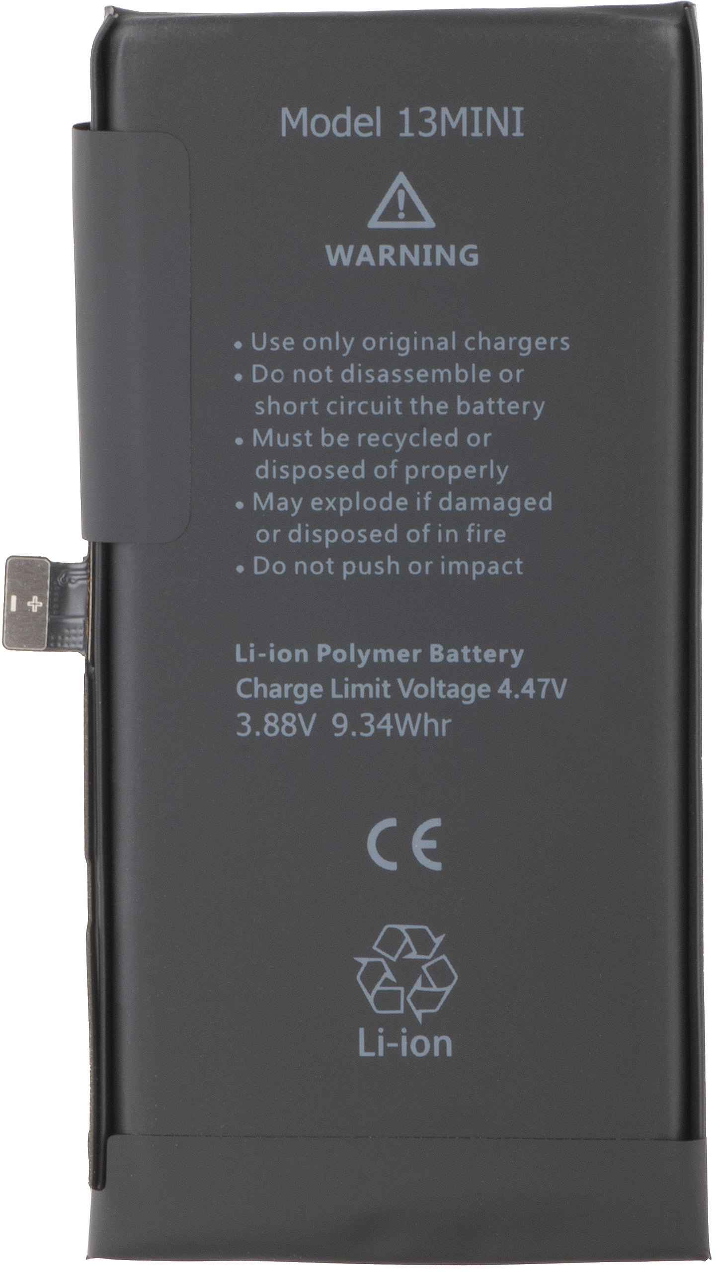 Batteria per Apple iPhone 13 mini con integrazione BMS Flex Band (non è necessario saldare i contatti) 