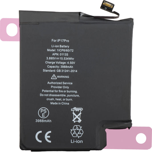 Batteria Apple iPhone 17 Pro, Versione USA e-SIM