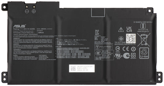 Batteria Asus E410 BATT / BYD PRIS / C31N1912, 3640mAh, Service Pack 0B200-03680000