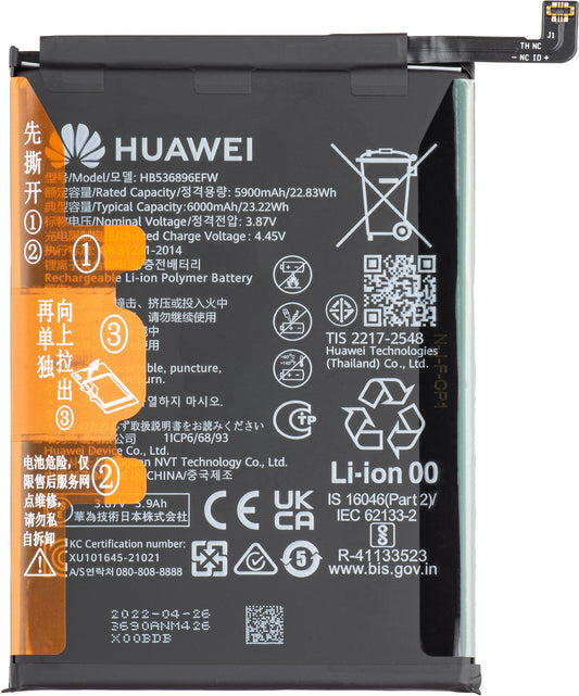 Batteria Huawei nova Y70, HB536896EFW, Service Pack 24023690 