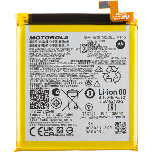 Batteria Motorola Edge 20 Pro, MT45, Service Pack SB18D11084 