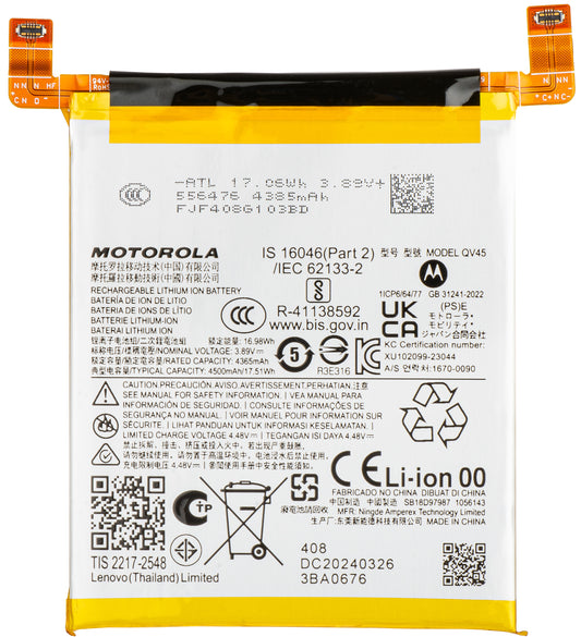 Batteria Motorola Edge 50 Ultra, QV45, Service Pack SB18D97987