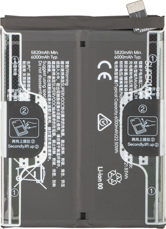 Batteria Oppo Reno16 / Reno16 Pro, BLPF01, Service Pack 621035000512