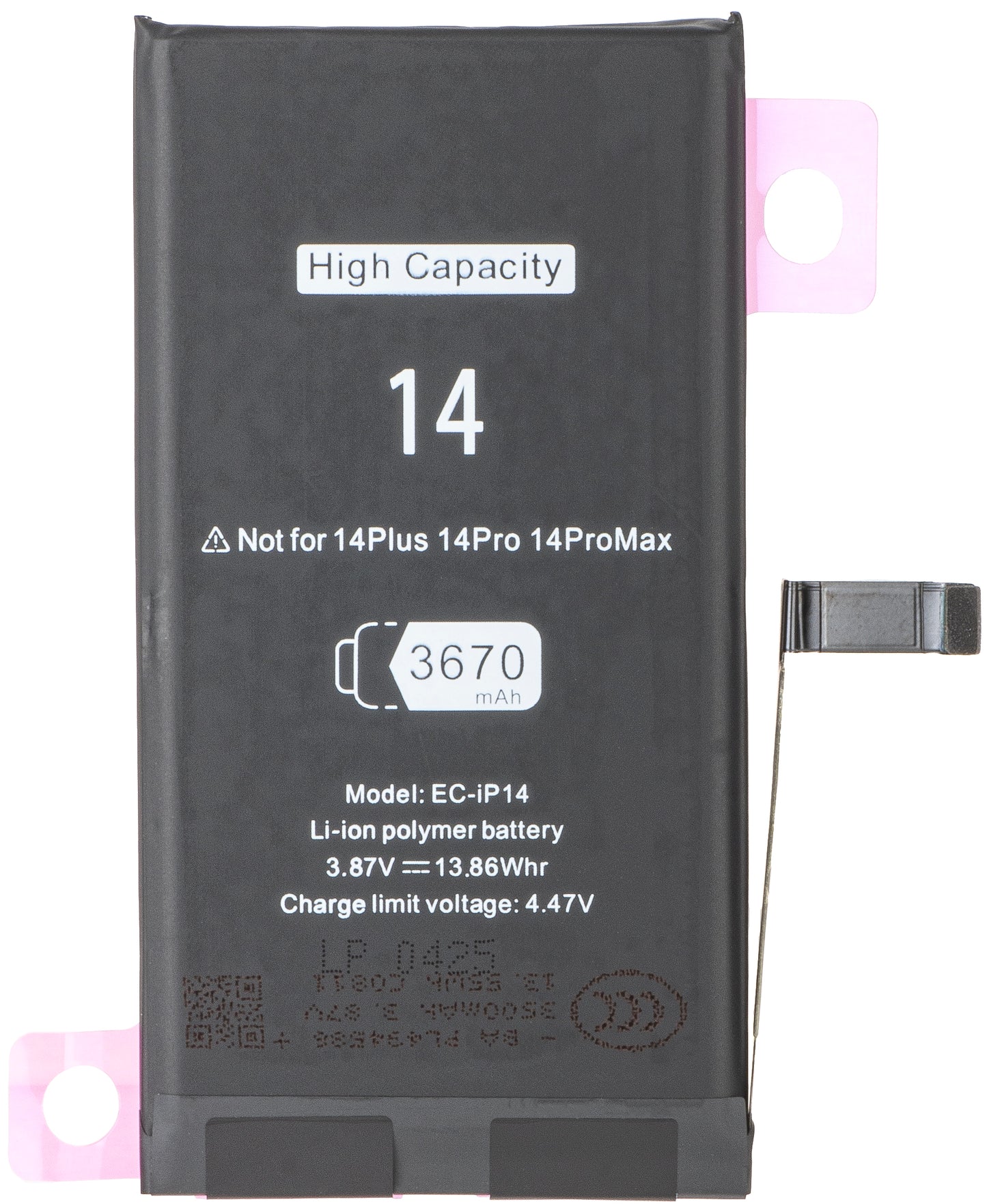 Batteria per Apple iPhone 14, ad alta capacità