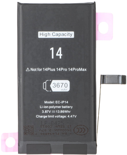 Batteria per Apple iPhone 14, ad alta capacità