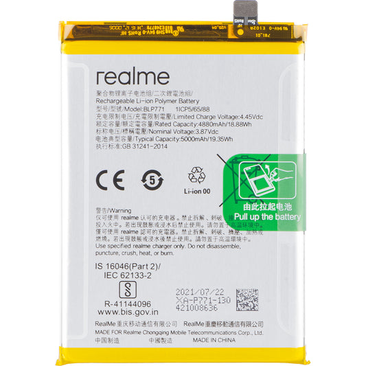 Batteria Realme C25Y / 6i, BLP771, Service Pack 4908580 