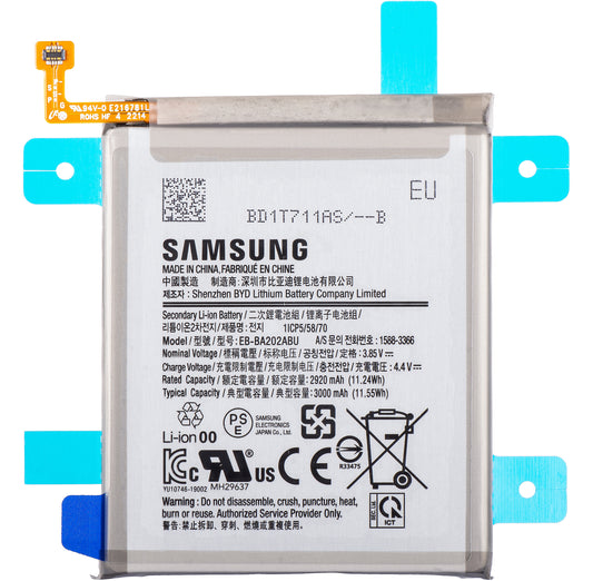 Batteria Samsung Galaxy A10e A102 / A20e A202, EB-BA202ABU, Service Pack GH82-20188A 