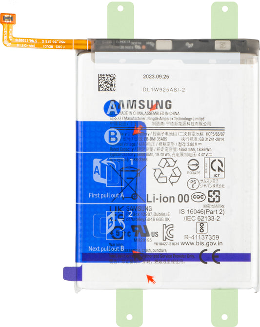 Samsung Galaxy M13 M135 / A13 5G A136 Battery, EB-BM135ABS, Service Pack GH82-29136A