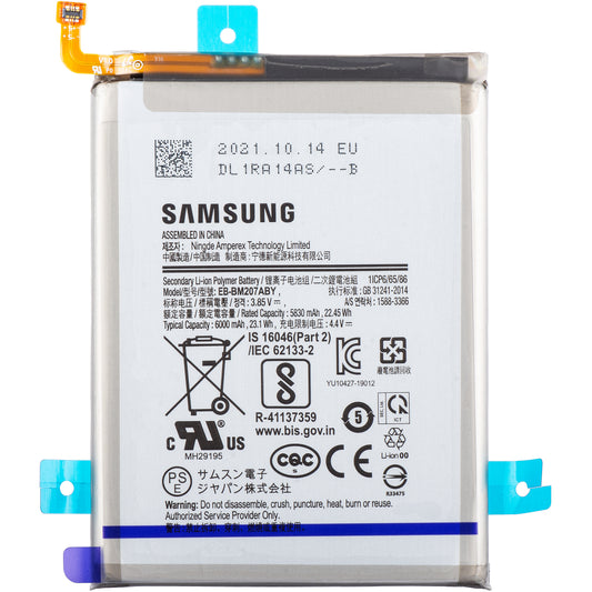 Batteria Samsung Galaxy M21 M215 / M30s M307, EB-BM207ABY, Service Pack GH82-25044A 