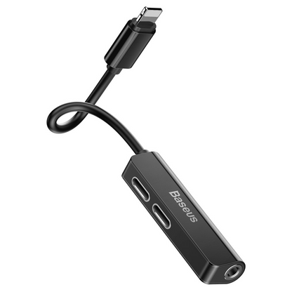 Adattatore Audio Lightning - Lightning / 3.5mm Baseus L52, Nero, Ricondizionato CALL52-01