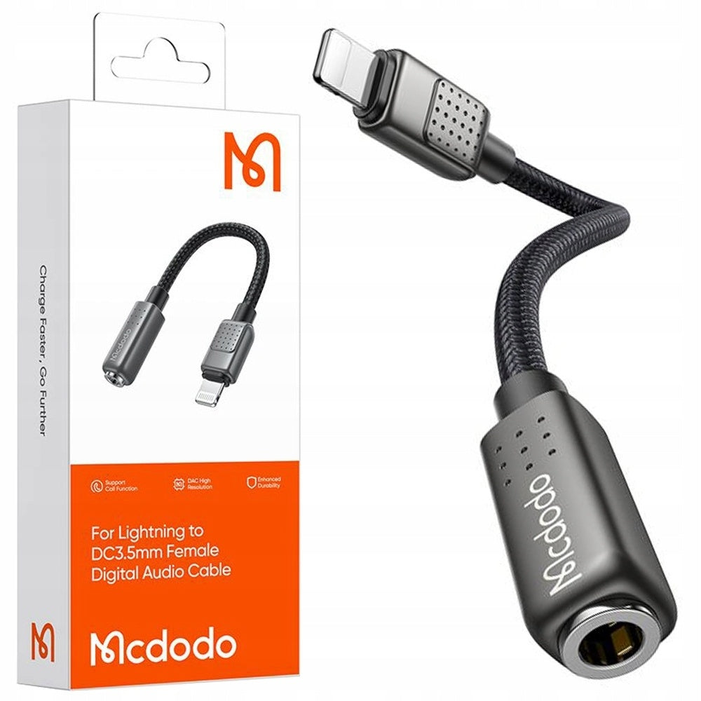 Adattatore Audio Lightning - 3.5mm McDodo CA-5010, Nero