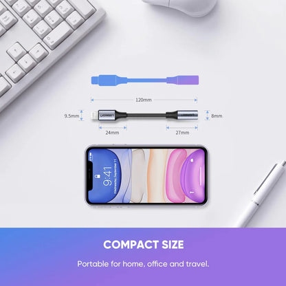 Adattatore Audio Lightning - 3.5mm UGREEN US211 (30756), Nero