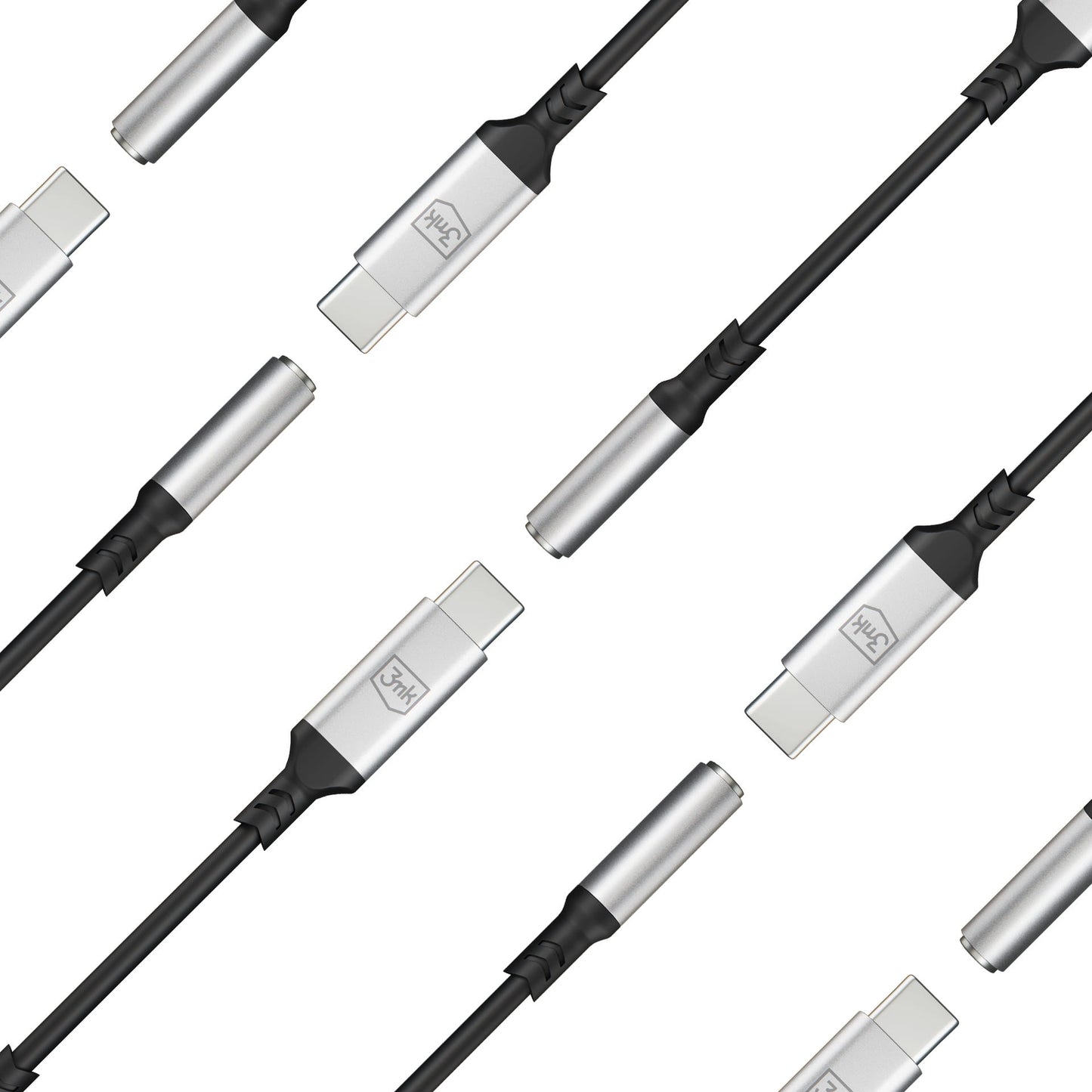 Adattatore Audio USB-C - 3,5mm 3MK, Argento