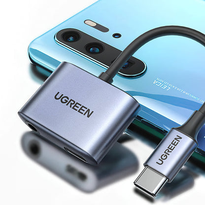Adattatore Audio USB-C - 3.5mm / USB-C UGREEN CM231, Grigio