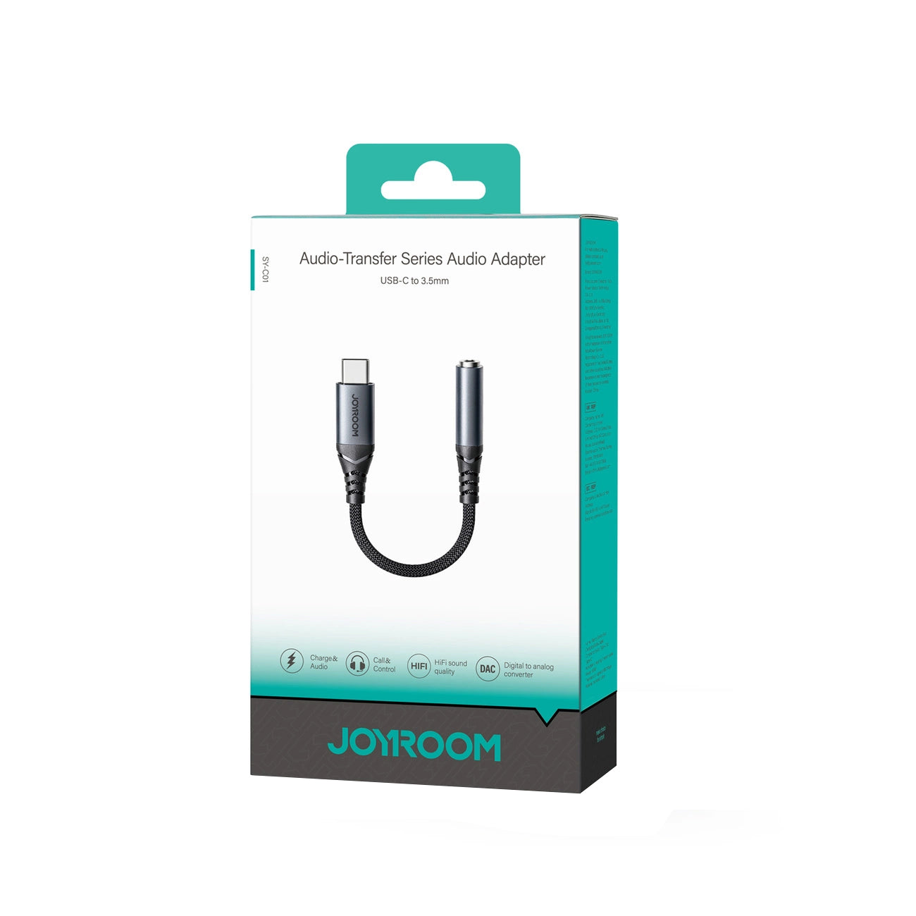 Adattatore Audio USB-C - 3.5mm Joyroom SY-C01, Nero