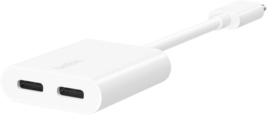 Adattatore Audio USB-C - USB-C / USB-C Belkin RockStar, Bianco F7U081btWH