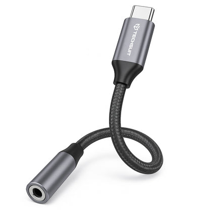 Adattatore Audio USB-C - 3.5mm Techsuit AC12 FuseXound, Grigio, Set 2 pezzi