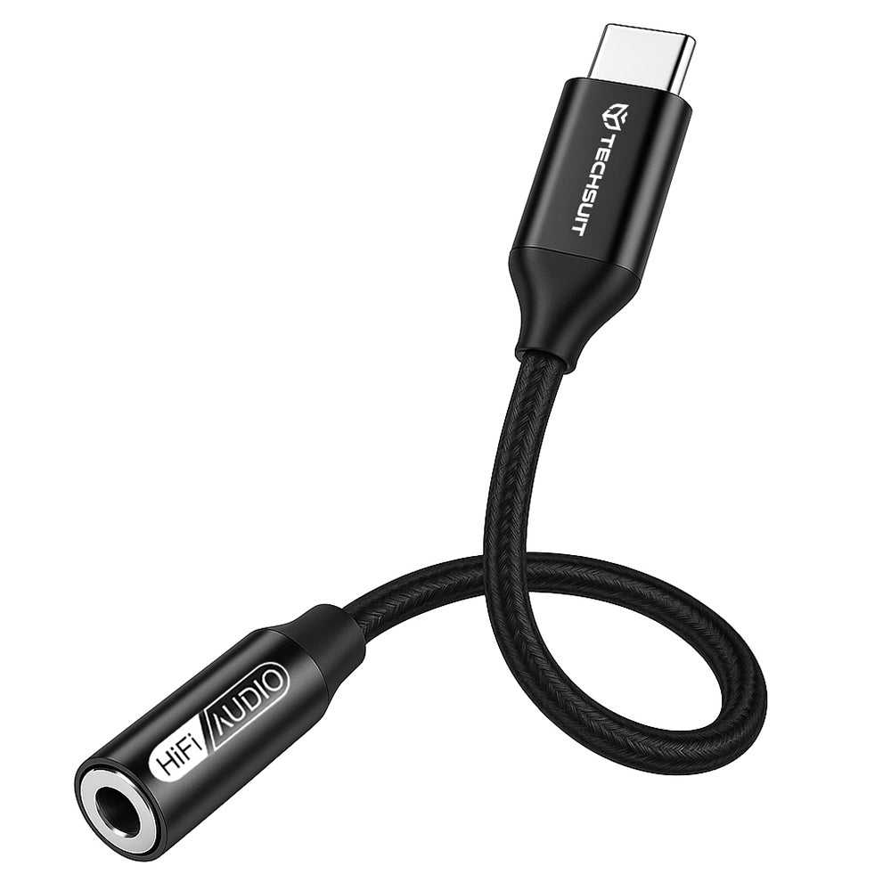 Adattatore Audio USB-C - 3.5mm Techsuit AC13 FuseXound, Nero