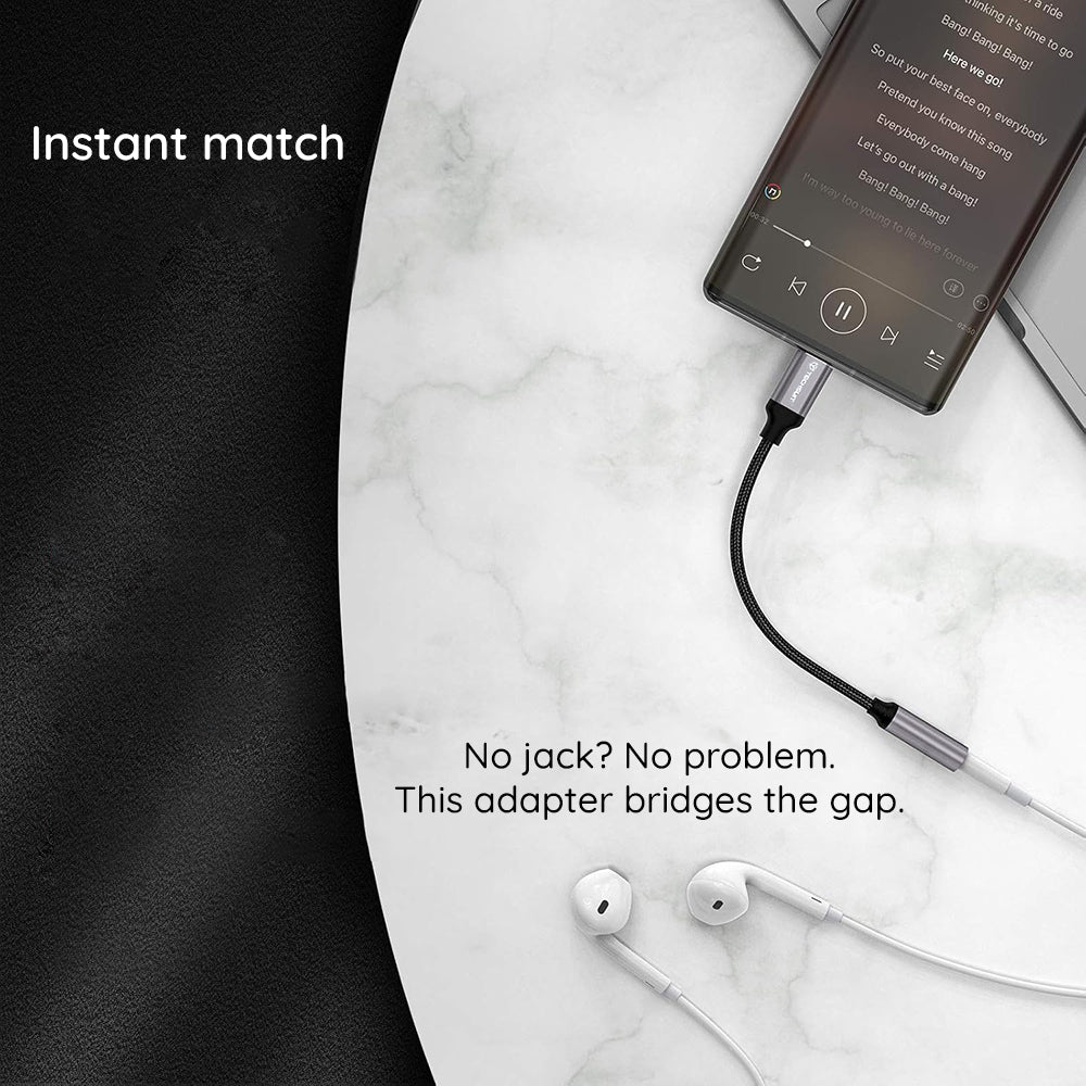 Adattatore Audio USB-C - 3.5mm Techsuit AC13 FuseXound, Nero