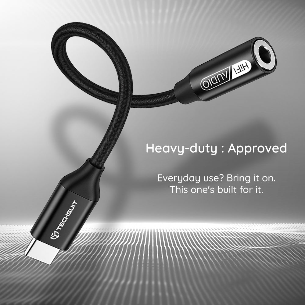 Adattatore Audio USB-C - 3.5mm Techsuit AC13 FuseXound, Nero